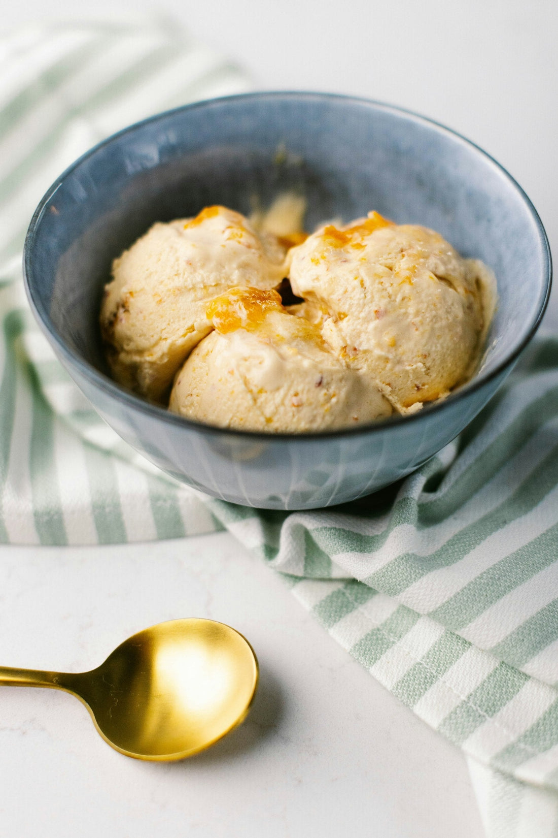 No-Churn Peach Brown Sugar Ice Cream