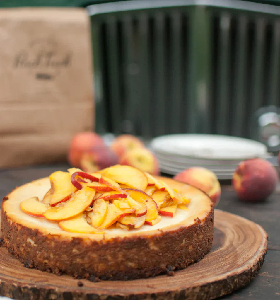 Pecan-Crusted Peach Cheesecake